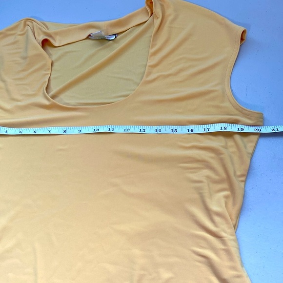 Joseph Ribkoff Light Yellow Sleeveless stretchy Top shirt size 16 - Picture 6 of 9